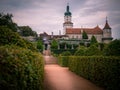 Garden with castle nove mesto nad metuji