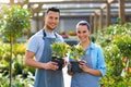 Garden Center Employees Royalty Free Stock Photo