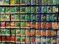 Garden Centre Display of Vegietable Seed Packets Royalty Free Stock Photo