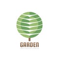 Garden - concept business logo template vector illustration. Abstract tree creative sign, Green nature symbol. Graphic design Royalty Free Stock Photo