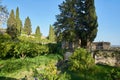 Garden in Convento de cristo christ convent in Tomar, in Portugal Royalty Free Stock Photo