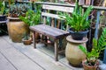 Garden Corner in Thai House Royalty Free Stock Photo