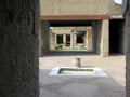 Garden courtyard at Roman historical site