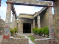 Garden courtyard at Roman historical site