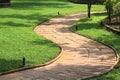 Garden curve stone path Royalty Free Stock Photo