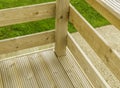 Garden Decking Corner Structure Royalty Free Stock Photo