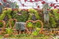 The garden decoration in Nong Nooch tropical garden in Pattaya, Thailand