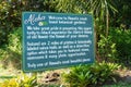 Garden of Eden sign in Hana, Hawaii.