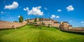 Garden of famous Basilica of St. Francis of Assisi, Umbria, Italy