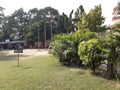 Garden of famous Krishna temple iskcon at mayapur in west Bengal