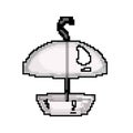 garden feeder bird game pixel art vector illustration