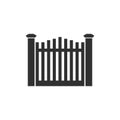 Garden Fence Gate Symbol Silhouette Graphic Design Royalty Free Stock Photo