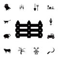 garden fence icon. Detailed set of farm icons. Premium quality graphic design icon. One of the collection icons for websites, web Royalty Free Stock Photo