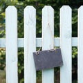 Garden fence, slate Royalty Free Stock Photo
