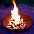 Garden Fire Pit At Sunset Royalty Free Stock Photo