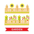 Garden flat vector illustration