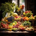 Garden of Flavors: A Reception Buffet Overflowing with Fresh Produce