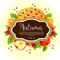 Garden foliage template autumn pie