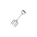 Garden fork flat icon on solid white background Royalty Free Stock Photo