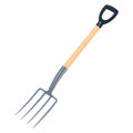 Garden Fork illustration, pitchfork isolated on white background