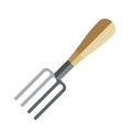 Garden forks, rake icon, flat style.