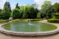 Garden and Fountain inside of the Warwick Castle - England Royalty Free Stock Photo