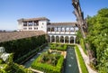 Patio de la Acequia La Alhambra, Granada, Spain Royalty Free Stock Photo