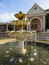 Garden Fountain And Steps