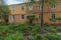 Garden in front of 2 storey house