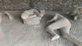 Victims of the fugitives\' garden, Pompeii, Naples, Campania, Italy Royalty Free Stock Photo