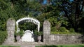 Garden Gate with Stone Wall Royalty Free Stock Photo