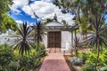 Garden Gate White Adobe Mission San Diego de Alcala California Royalty Free Stock Photo