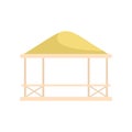 Garden gazebo icon flat isolated vector