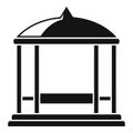 Garden gazebo icon, simple style