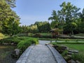 Garden gazebo trees sunny