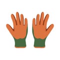 Garden Gloves. Gauntlet. Vector Graphics