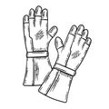 Garden Gloves Spring Coloring Page for Adults