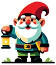 Garden Gnome Flat Design