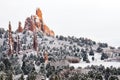 Garden of the gods - colorado springs winter snow Royalty Free Stock Photo