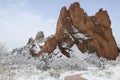 Garden of the Gods Park in Winter Royalty Free Stock Photo