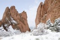 Garden of the Gods Park in Winter Royalty Free Stock Photo