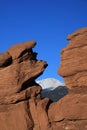 Garden of the Gods with Pikes Peak Royalty Free Stock Photo