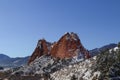 Garden of the Gods in Winter, Colorado Royalty Free Stock Photo