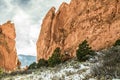 Garden of the Gods Winter Snow Royalty Free Stock Photo