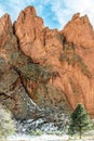 Garden of the Gods Winter Snow Royalty Free Stock Photo