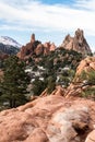 Garden of the Gods Winter Snow Royalty Free Stock Photo