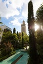 The garden of Great Mosque of Paris - Muslim temple in France. It was founded in 1926 as a token of gratitude to the Royalty Free Stock Photo