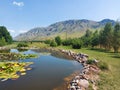 Garden of the guest house Conacul Secuiesc, Romania. Royalty Free Stock Photo