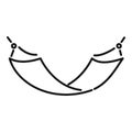 Garden hammock icon, outline style