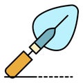 Garden hand shovel icon color outline vector Royalty Free Stock Photo